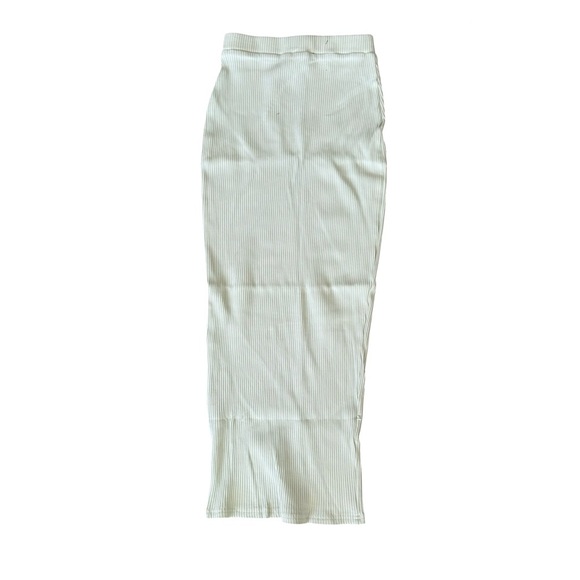 Ribbed Skirt High Waist Sage Green Medium - Picture 3 of 6